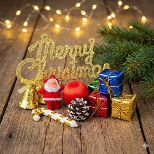 Classic Holiday Decor Starter Pack | Assorted Christmas Ornaments & Tree Toppers