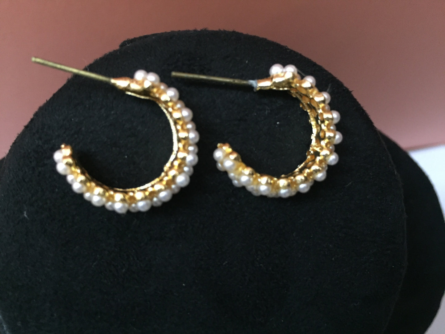 Pearl-Studded Gold Hoop Earrings | Elegant Daily Wear & Partywear Jewellery
