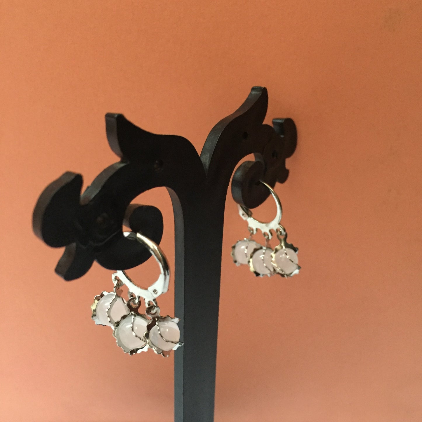 Elegant Triple Stone Hoop Earrings – Stylish Daily & Party Wear Jewellery