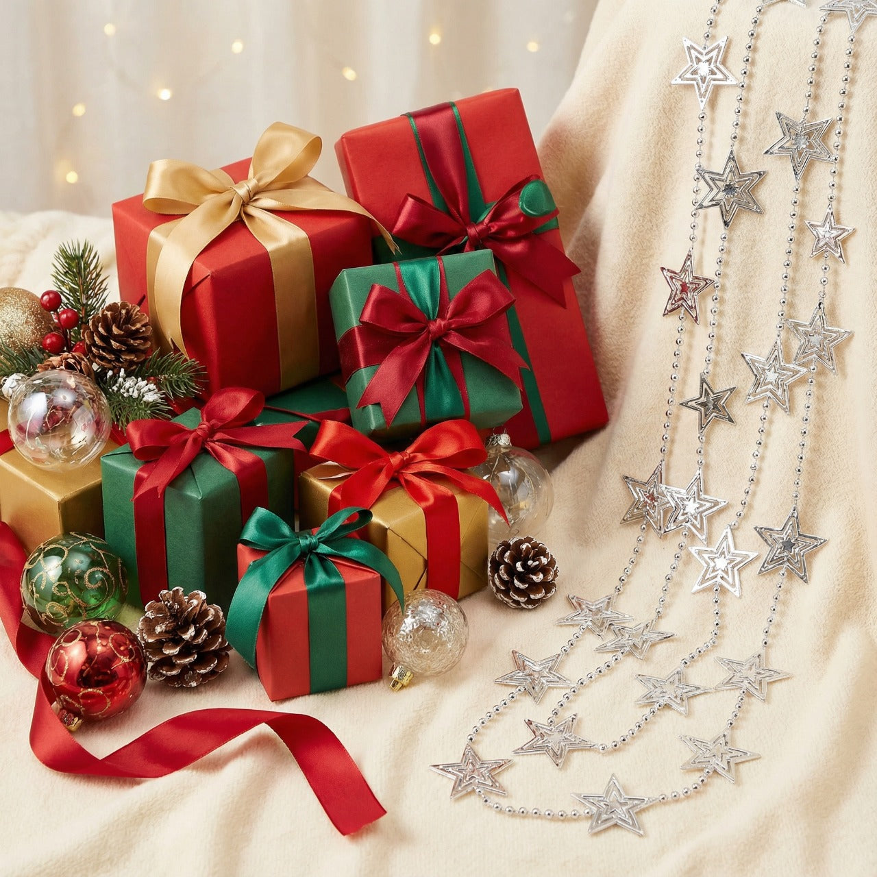 Whimsical Diorama, Snowman, & Candy Christmas Ornament Collection(5meters)