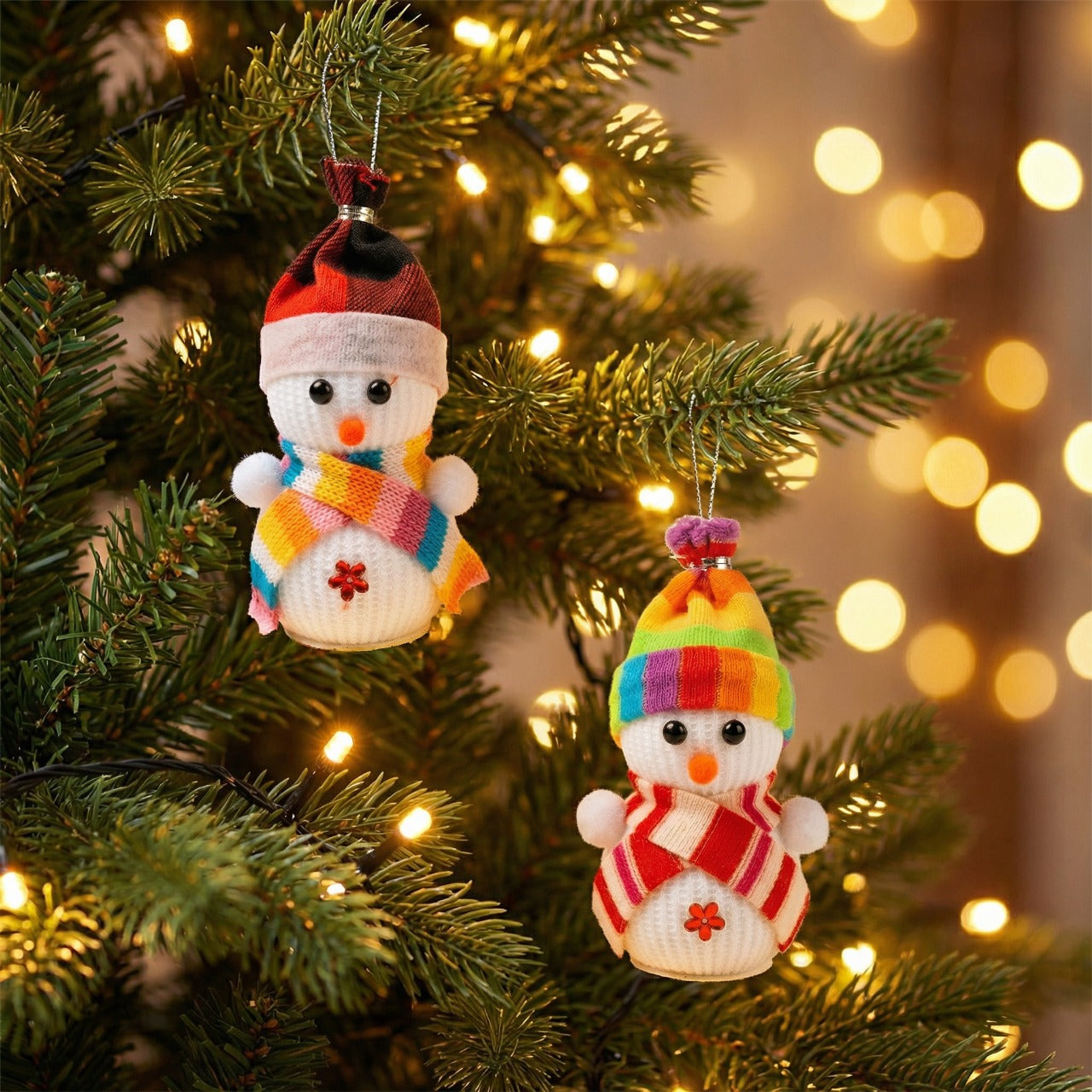 Whimsical Winter Christmas Ornament Collection - Dioramas, Snowmen & Star(pack of 2)