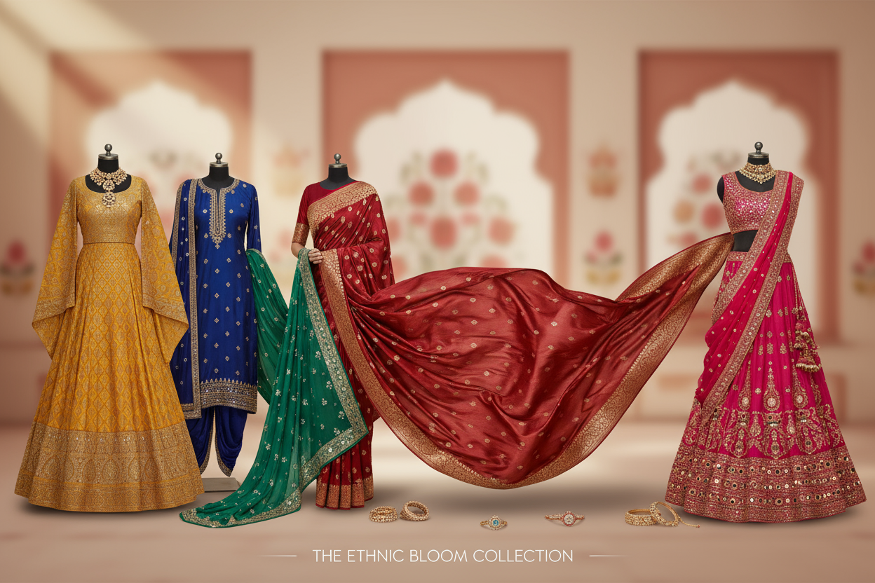 Women’s Ethnic Wear | Sarees, Salwar Suits & More