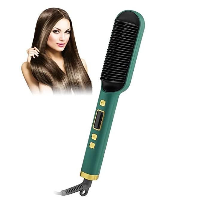 3-in-1 Professional Electric Hair Straightener Comb Brush – Quick Detangle & Smooth Styling