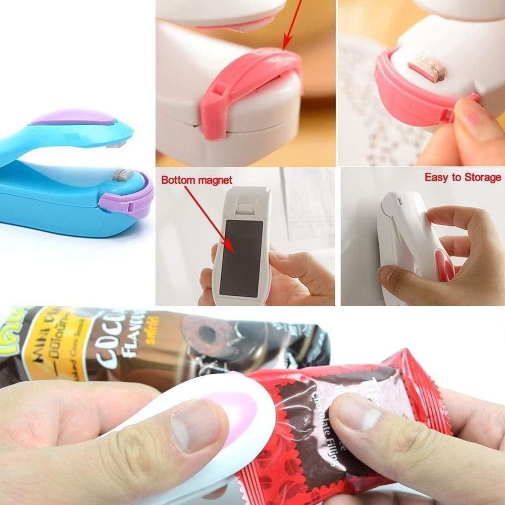 Portable Mini Heat Sealer – Food Bag Resealer & Vacuum Storage Tool (Multicolour)