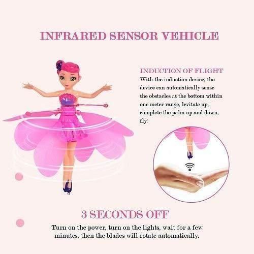 Magic Flying Fairy Toy – Self-Flying Rechargeable Hand Sensor Doll for Kids