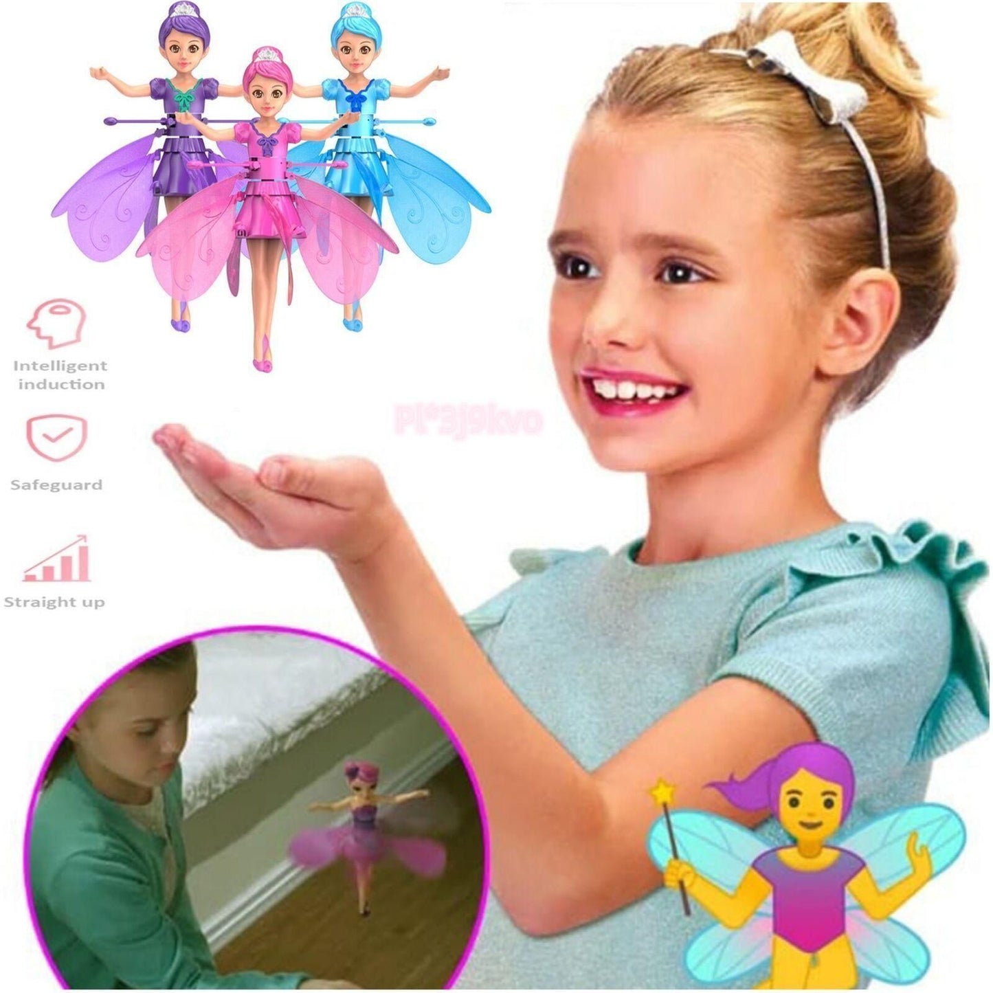 Magic Flying Fairy Toy – Self-Flying Rechargeable Hand Sensor Doll for Kids