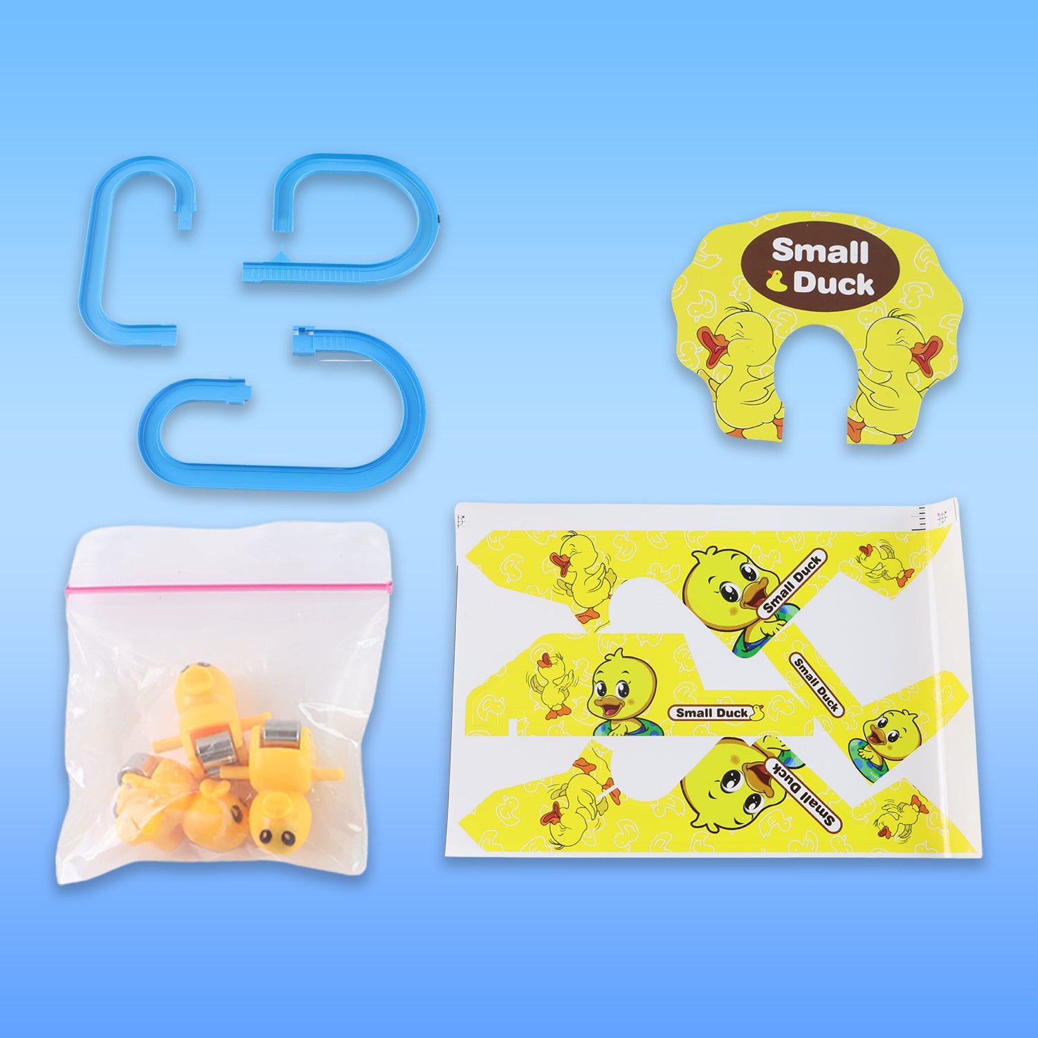 Lala Small Duck Climb Stairs Toy Roller Coaster With Flashing Lights  Music (3 Ducks)