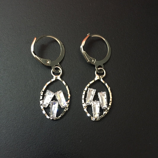 Elegant CZ Oval Dangler Earrings – Stylish Party & Daily Wear Jewellery