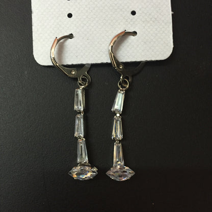 Elegant CZ Long Drop Earrings – Premium Party & Festive Wear Jewellery