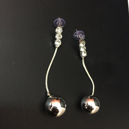 Stylish Long Chain Dangling Ball Earrings – Party & Casual Wear Jewelry
