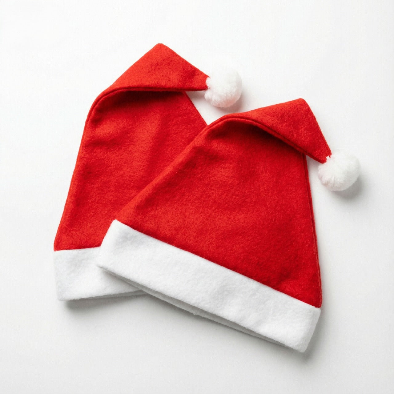 Classic Red & White Santa Hats | Soft Felt Christmas Party & Family Photo Props(pack of 1)