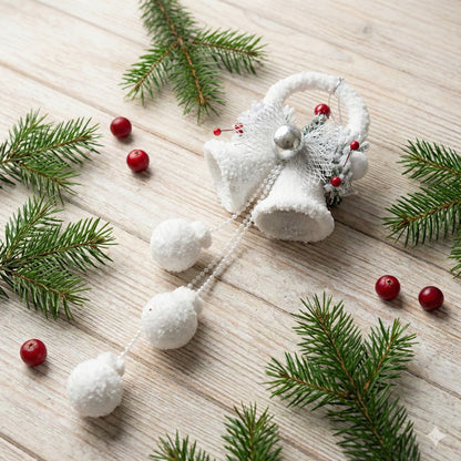 Christmas Bell Ornament | Shabby Chic Winter Door Hanger Decoration