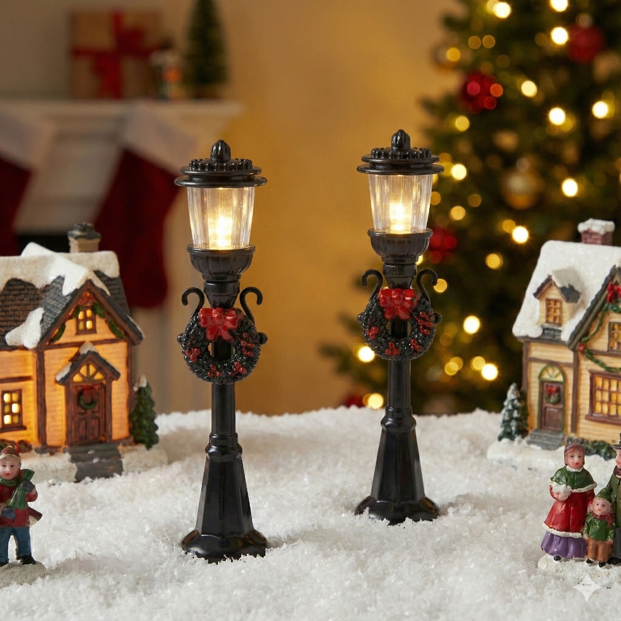 Nostalgic Miniature Christmas Street Lamp Set (2-Pack) | Lighted Village & Mantel Decor