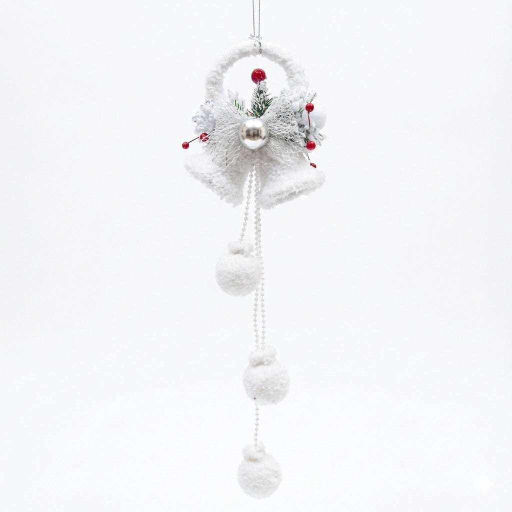Christmas Bell Ornament | Shabby Chic Winter Door Hanger Decoration