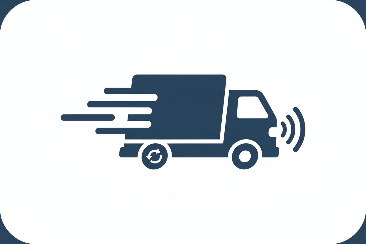 Fast delivery truck icon