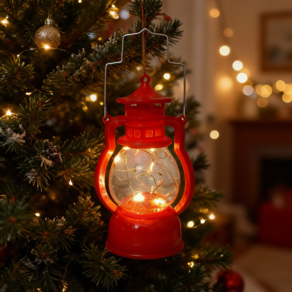 Classic Red LED Lantern Set - Decorative Fairy Lights for Home & Garden(PACK OF 1)