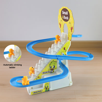 Lala Small Duck Climb Stairs Toy Roller Coaster With Flashing Lights  Music (3 Ducks)