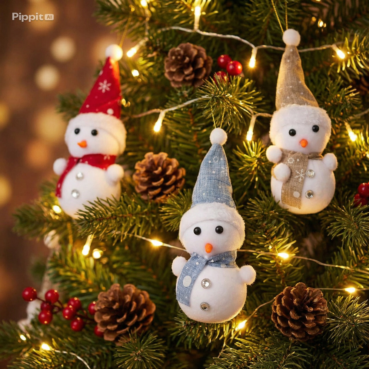 Whimsical Winter Christmas Ornament Collection - Dioramas, Snowmen & Star Assortment(pack of 3)