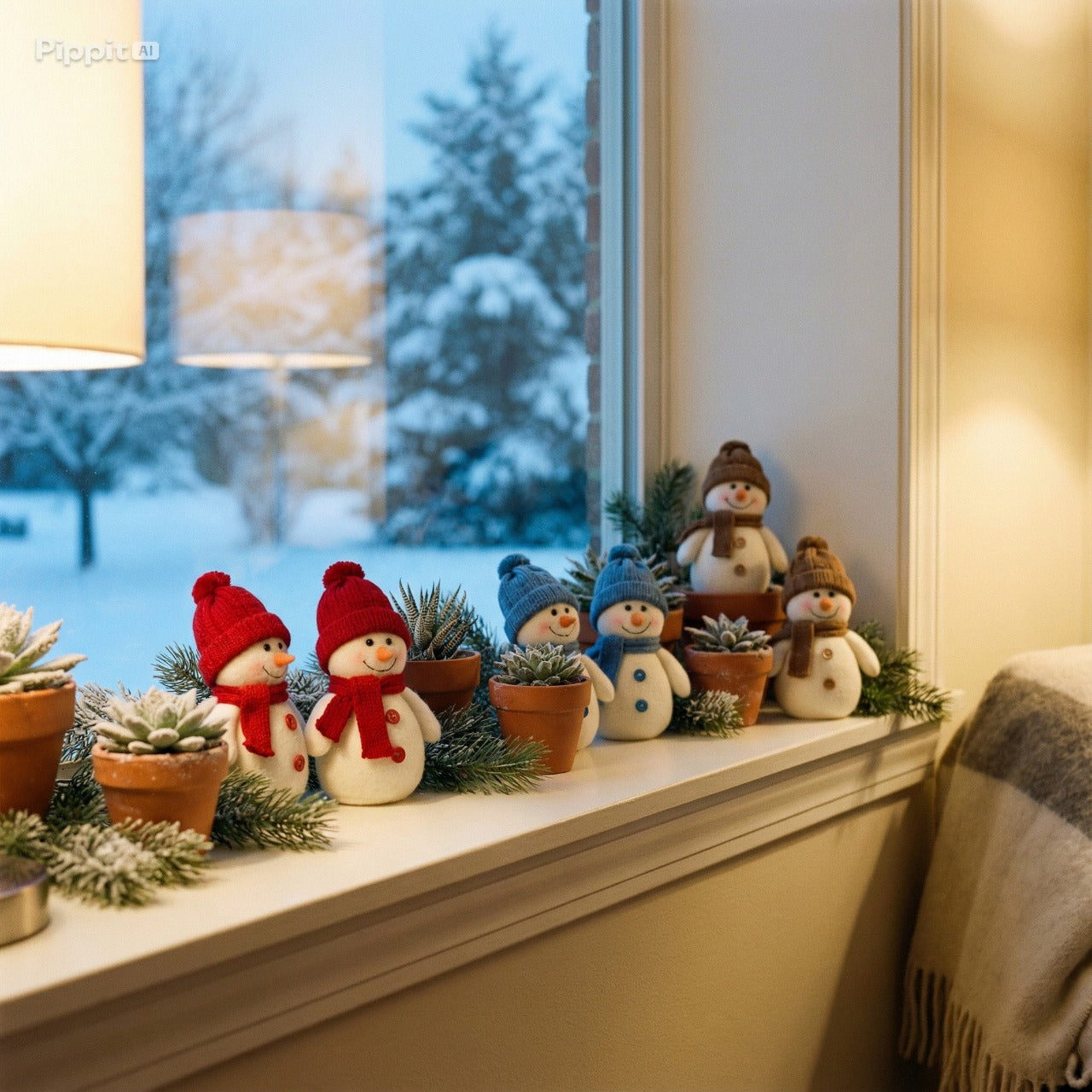 Whimsical Winter Christmas Ornament Collection - Dioramas, Snowmen & Star Assortment(pack of 6)