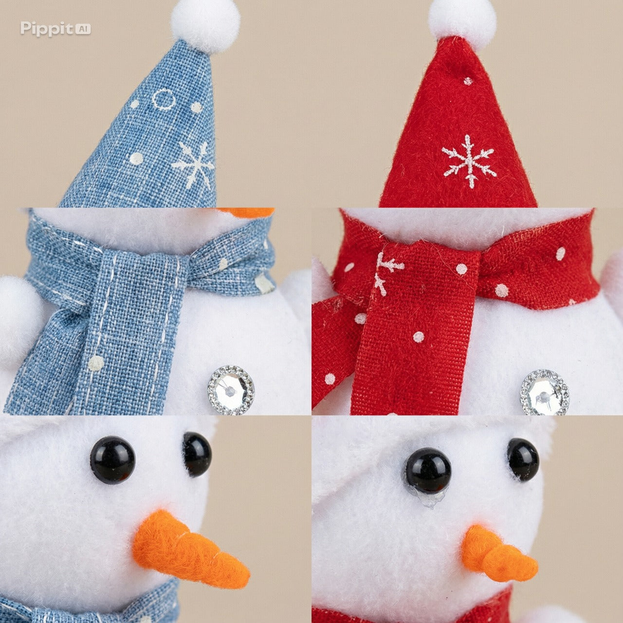 Whimsical Winter Christmas Ornament Collection - Dioramas, Snowmen & Star Assortment(pack of 3)