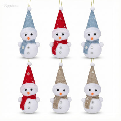 Whimsical Winter Christmas Ornament Collection - Dioramas, Snowmen & Star Assortment(pack of 6)
