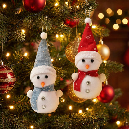 Whimsical Winter Christmas Ornament Collection - Dioramas, Snowmen & Star Assortment(pack of 2)