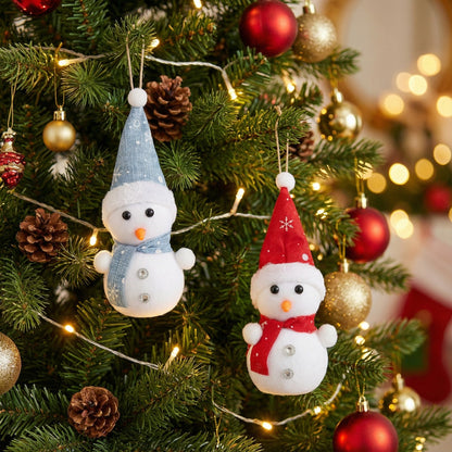 Whimsical Winter Christmas Ornament Collection - Dioramas, Snowmen & Star Assortment(pack of 2)