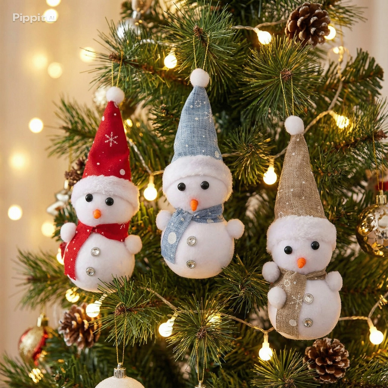 Whimsical Winter Christmas Ornament Collection - Dioramas, Snowmen & Star Assortment(pack of 3)