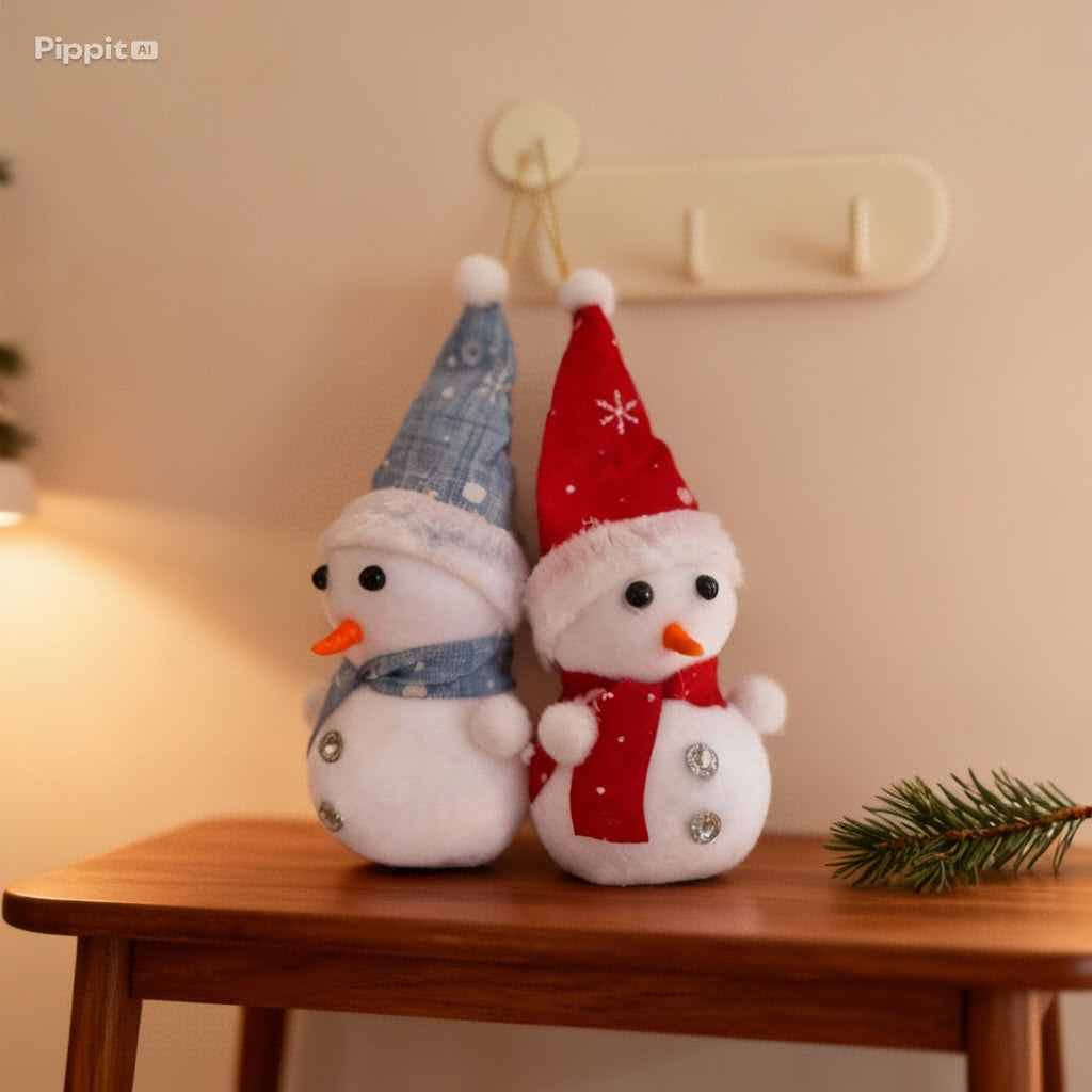 Whimsical Winter Christmas Ornament Collection - Dioramas, Snowmen & Star Assortment(pack of 2)