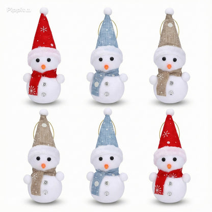 Whimsical Winter Christmas Ornament Collection - Dioramas, Snowmen & Star Assortment(pack of 6)