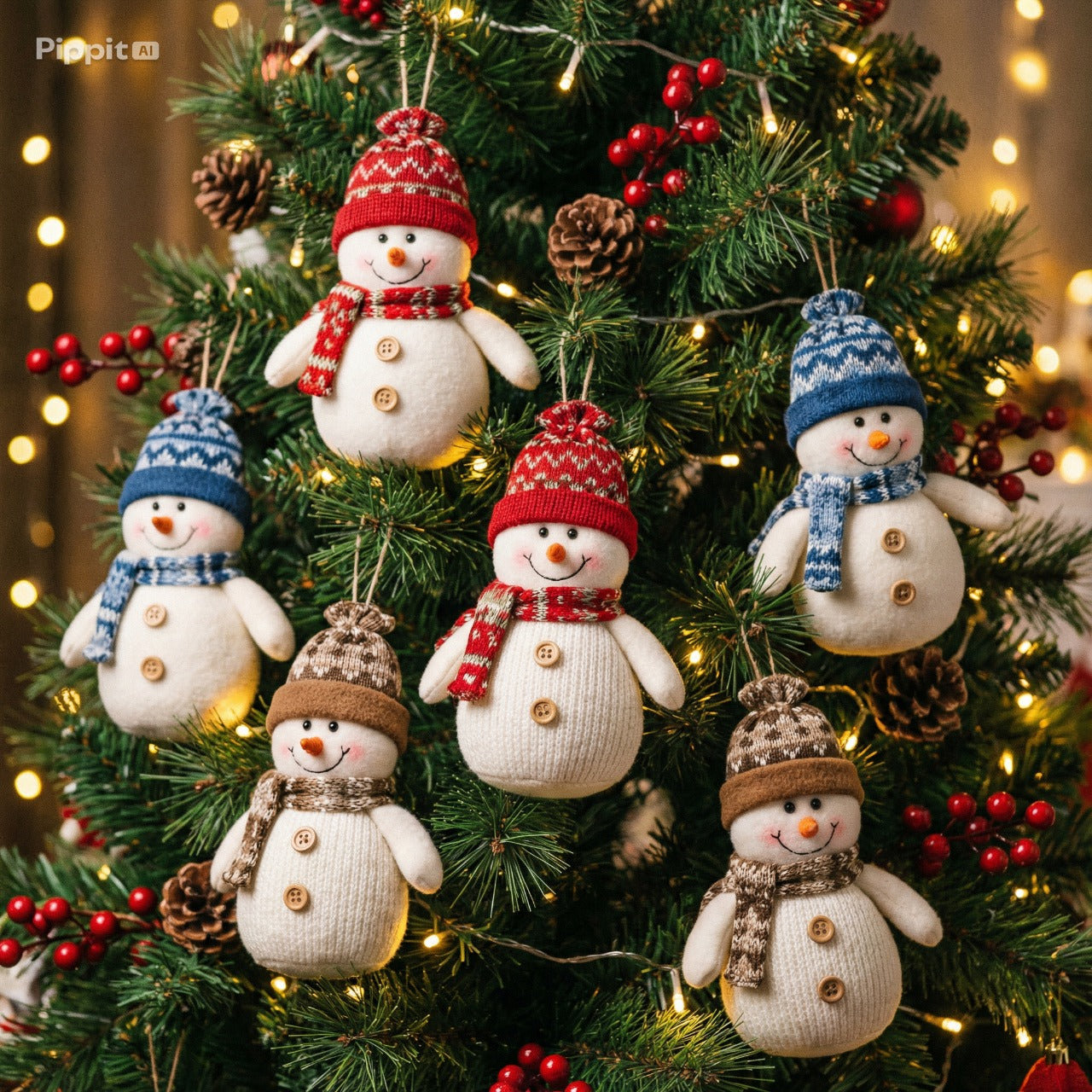 Whimsical Winter Christmas Ornament Collection - Dioramas, Snowmen & Star Assortment(pack of 6)