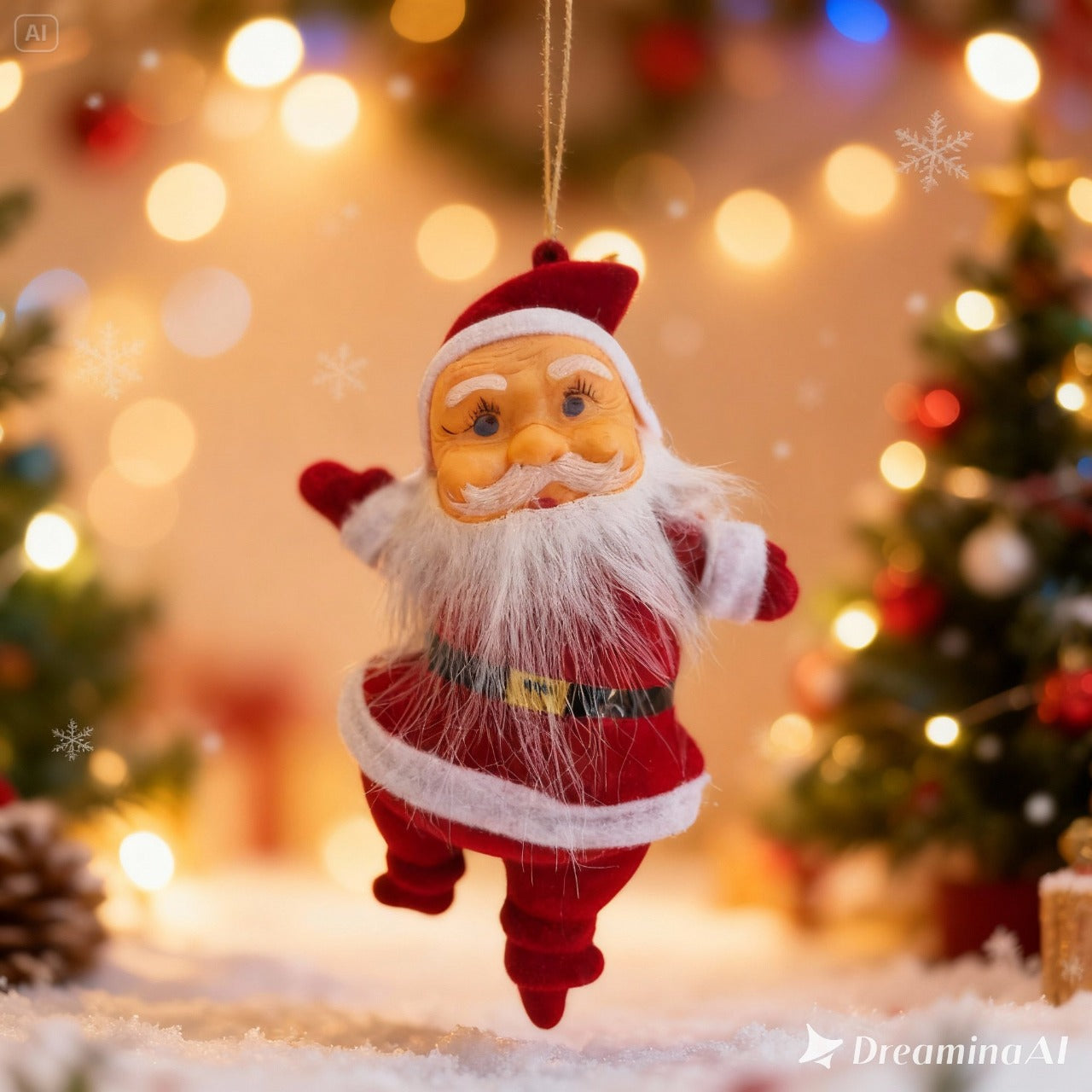 Charming Knit Plush Snowman Figurine | Cozy Sweater Look Winter Table Decor & Mantle Accent