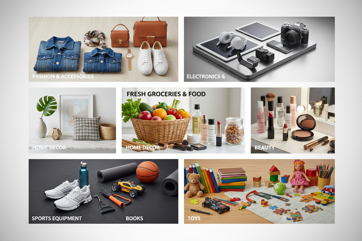 mix shopping categories