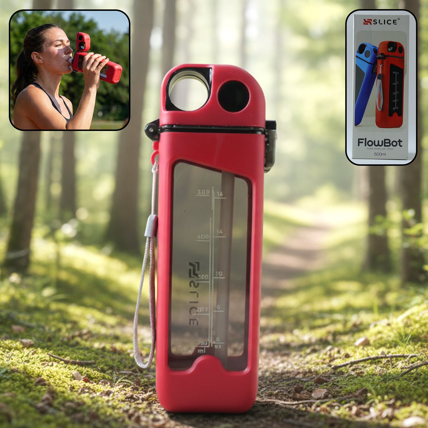 500 Ml Leakproof Portable Sports Water Bottle (1 Pc)