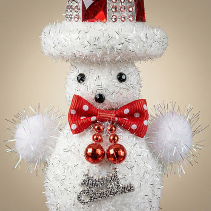 Kitschy Retro Santa Head Ornament | Vintage Tinsel Beard Figurine with Star Cap| Nostalgic Collectible(pack of 1)