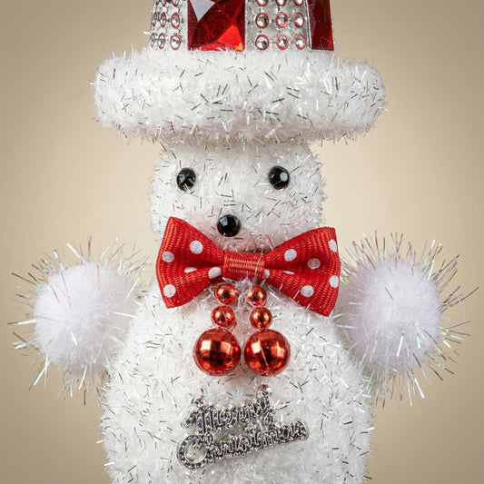 Kitschy Retro Santa Head Ornament | Vintage Tinsel Beard Figurine with Star Cap| Nostalgic Collectible(pack of 1)