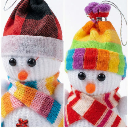 Whimsical Winter Christmas Ornament Collection - Dioramas, Snowmen & Star(pack of 2)